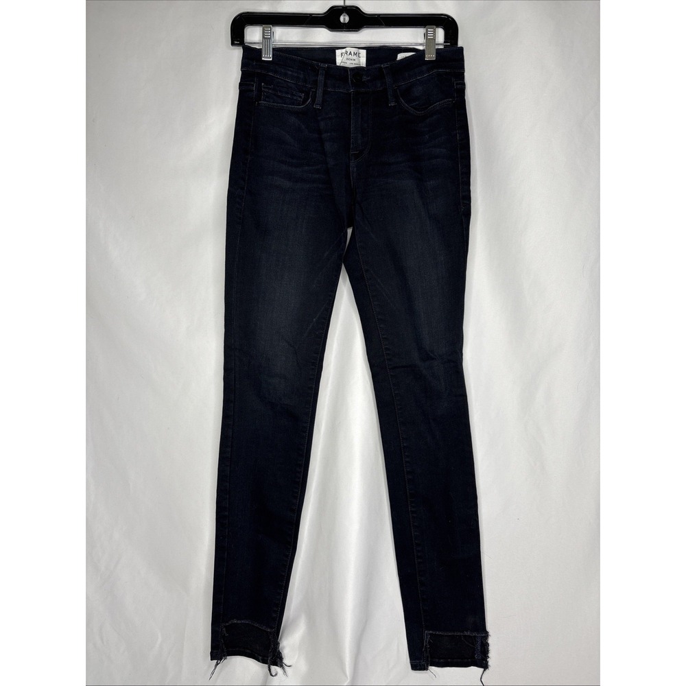 Frame Denim‎ Women's Le Skinny De Jeanne size 26 Low Rise Dark Blue Jeans